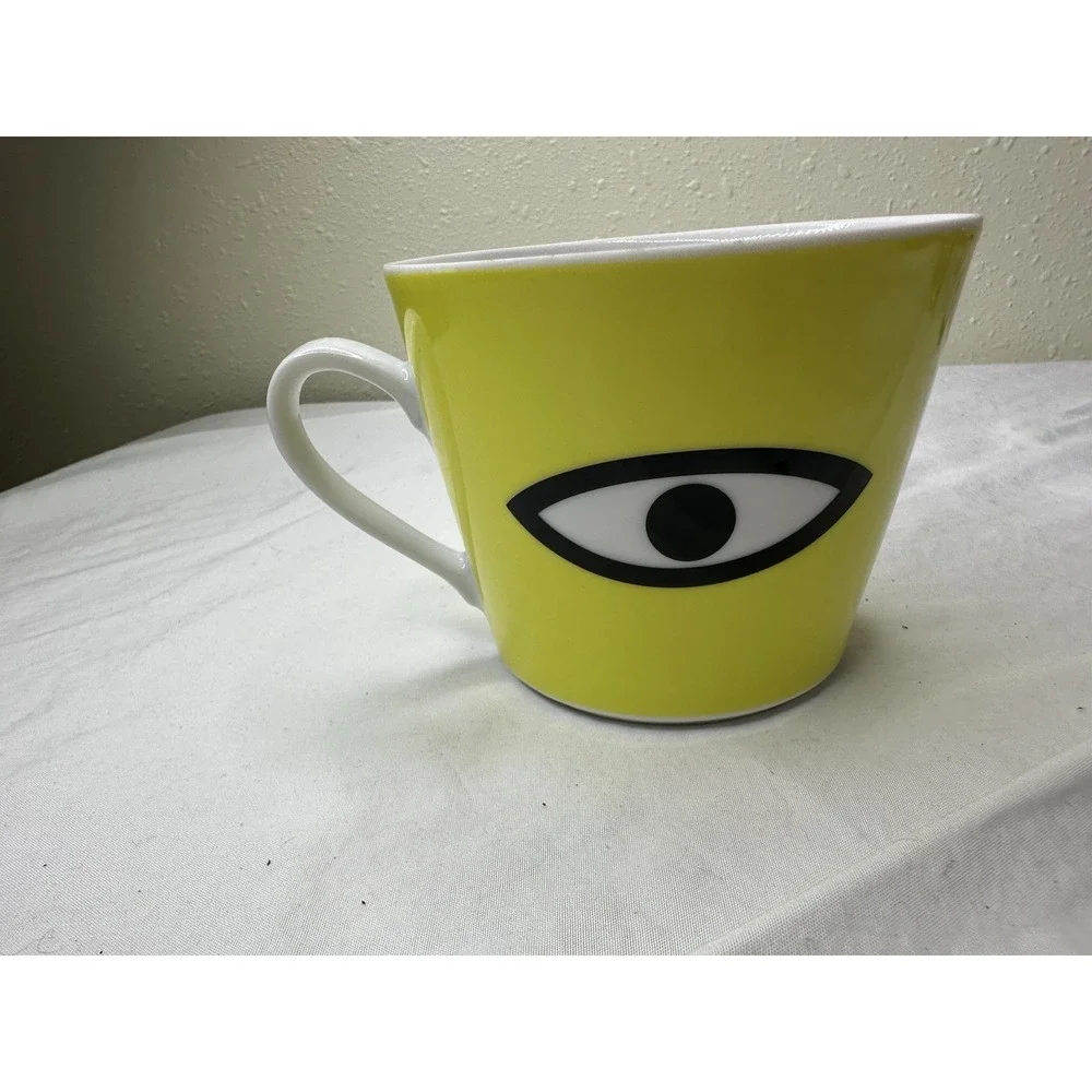 IKEA Walter Van Beirendonck Mug Yellow‎ Eye Made Poland Ceramic